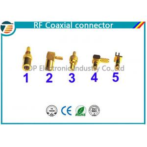 50 Ohm , 75 Ohm Right Angle Straight SMB Coaxial Connector Low Reflection