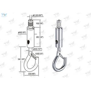 China Lighting Products Aircraft Cable Fixture Hangers Self - Gripping Hook Safety Lock supplier