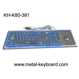 SS Industrial Metal Computer Keyboard With Trackball , Standard USB Or PS2 Output Support