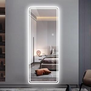 Rectangular Bathroom Hardware Sets , Illuminated Full Body LED Dressing Mirror