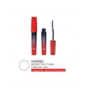 12ml Round Custom Mascara Tubes Red Overcap Empty Mascara Container