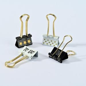 China Custom Printing Colored Metal Bulldog Paper Binder Clip Perfect for Office School Home supplier