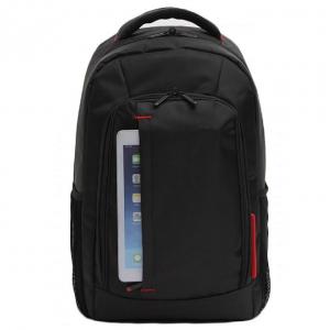 600D Polyester 15.6 Inch Office Laptop Bags , Business Backpack Men In Black