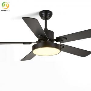 China 52 Inch Led Indoor Ceiling Fan Nordic Macaron Modern Living Room Dining Room Light supplier