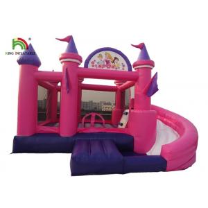 China 6m Inflatable Jumping Castle Large Multiplay Bouncy With Curve Slide supplier