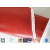 80g Single Side Silicone Coated Fiberglass Fabric Red Color Non - Flammable E
