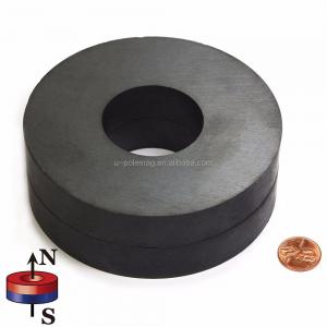 China OD 115mm x ID 45mm x T20mm Large Ceramic Ring Magnet C8 with Permanent Material supplier