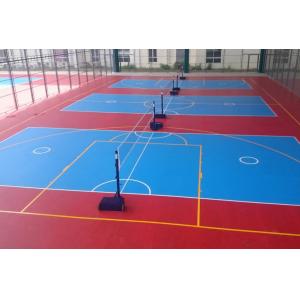 China Eco-friendly Synthetic Material Basketball Sport Court Flooring In Red Color supplier