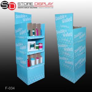 China grocery store pop corrugated display stand for bottles supplier
