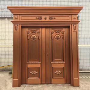 China Brown Wrought Bronze Main Steel Door Steel Front Doors Residential supplier