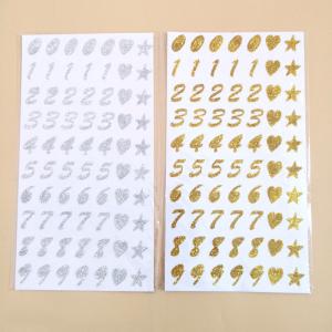 Non Toxic Christmas Gift Stickers Foil Stamped Vinyl Letter Stickers