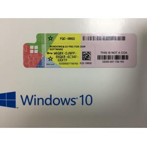 China German Language Windows 10 Pro OEM Pack Sticker With 64bit 1pk DSP DVD supplier