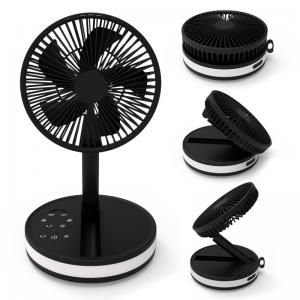 HEBRONFAN Pedestal Table Fan Desktop USB Rechargeable Fan Portable Outdoor Led Ceiling