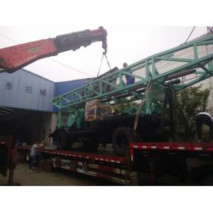 China Eight - Tyres Trailer Chassis Farm Water Well Drilling Rig With Tricon Bit supplier