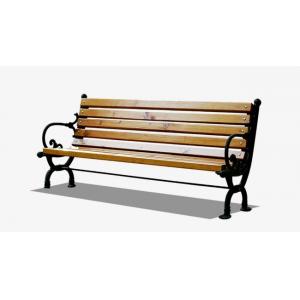 China Customized Bamboo Park Bench Insect Prevention Cast Iron Frame Stylish Appearance supplier