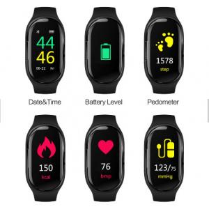 Smart Watch TWS Bluetooth Earphone 2 In 1  Record Heart Rate Blood Pressure