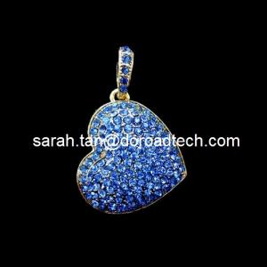 China Heart Shaped Jewelry Pendant High-speed USB Flash Drives supplier