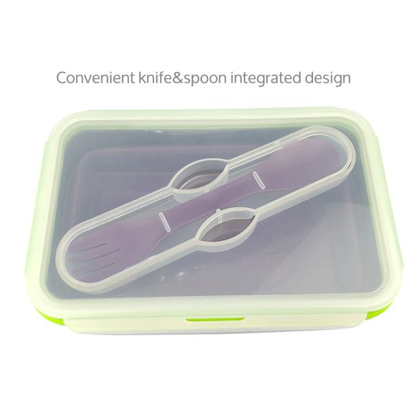 El silicón extensible plegable BPA del plato de la categoría alimenticia del viaje portátil libera los cuencos grandes plegables de la preparación/del almacenamiento con las tapas - sistema de 1