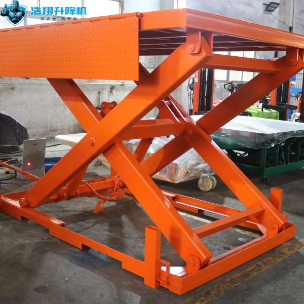 220v/380v 2-20m Plataforma de elevación de tijeras fija de placa con patrón antideslizante