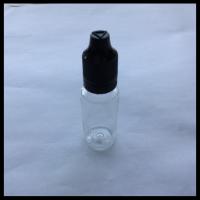 China Transparent PET E Liquid Bottles 15ml Long Thin Tip Dropper With Childproof Tamper Cap on sale