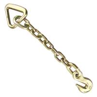 China 20Mn2 G70 Transport Chain with Eye Grab Hook and Delta Ring in Black on sale