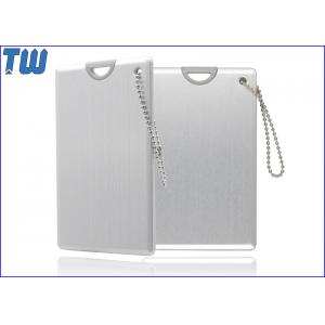 Stainless Metal Safe Protection Credit Card 8GB Flash Disk with Ball Chain