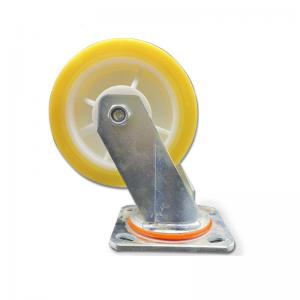 China Products 8inch Diameter TPR Heavy Duty Swivel Lock Caster Wheel in Yellow Transparent supplier