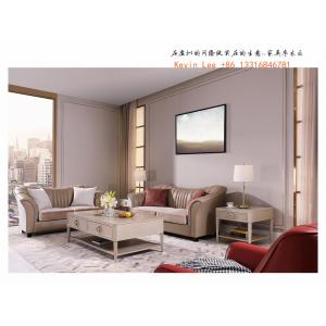 Light American sofa set Luxury leather sofa for Living room reception seating furniture and Coffee tables