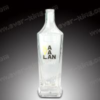China SGS Screen Printing Crystal White Whiskey Glass Bottle on sale