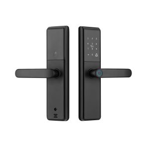 China Qleung S851 Smart Door Lock Tuya Wifi Smart Remote Control Impression digitale mot de passe Carte clé pour les hôtels appartements bureaux supplier