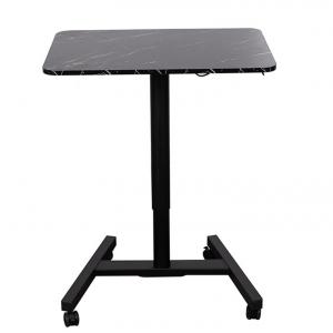 Modern Black Wood Grain Pneumatic Executive Director Height Adjustable Desk Furniture