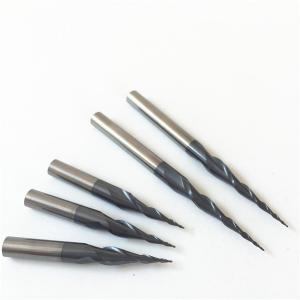 Taper Carbide End Mill Solid Carbide 2 Flutes Tapered Ball Nose Router Bits For Wood Plywood Cutting Tools