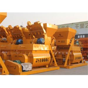 Twin Shaft Forced Concrete Mixer Machine , 1500L Loading Capacity Concrete Mixing Plant 