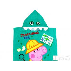 Customized Childrens Towelling Ponchos , Babies Swimming Towels With Hoods 400gsm