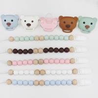 China Food Grade Silicone Baby Pacifier Chain With Cute Animal panda Shape on sale