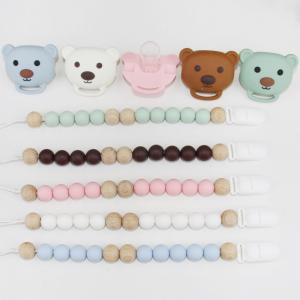 China Food Grade Silicone Baby Pacifier Chain With Cute Animal panda Shape supplier