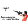China Gun Design Drone Frequency Scrambler , Drone Communication Jammer All In One wholesale