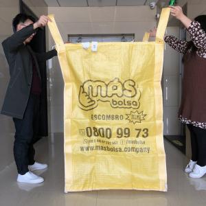 China 4 Panel White 150gsm PP Woven Big Bag 100% PP  Customized Printing Jumbo Bag For Rice supplier