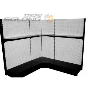 Punch Board Retail Gondola Shelving Perforated Corner Shelf Color Optional