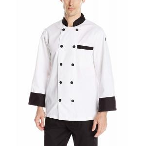 Stand Collar Long Sleeve Chef Uniform Tops Men's Poly - Cotton Blend Chef Coat
