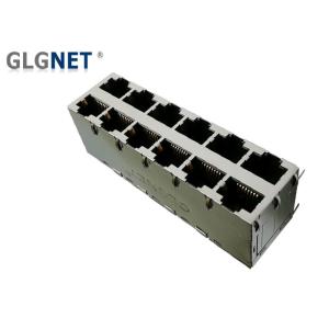 China RJ45 conector magnético 2 x 6 RJ45 base portuaria múltiple del conector 1000 - T a través del montaje del agujero wholesale