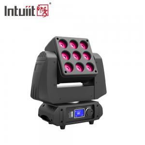 China IP20 LED Stage Light Pixel 9*10W 4 In 1 RGBW LED Moving Matrix Beam Effect DJ Lighting supplier