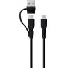 China 2025 3-in-1 Fast Charging Cable 1m USB A to USB C Lightning Durable Silicone Cord for iPhone 15/Pro/Android/Samsung/Pixel wholesale
