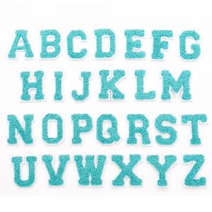China Multicolor Chenille Embroidery Patch  26 Letters Adhesive For Hoodie supplier