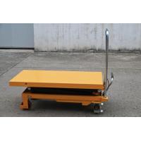 China Hand  Scissor Lift Table Trolley , 150kg Pallet Hydraulic Lift Table hydraulic scissor lift platform on sale