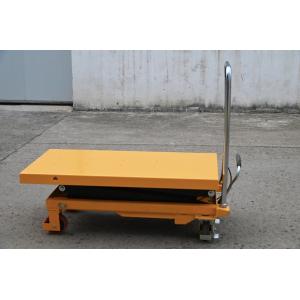 China Hand  Scissor Lift Table Trolley , 150kg Pallet Hydraulic Lift Table hydraulic scissor lift platform supplier