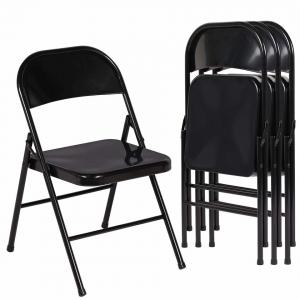 Black Iron Small Size Lightweight Folding Chair For Camping Outdoor
