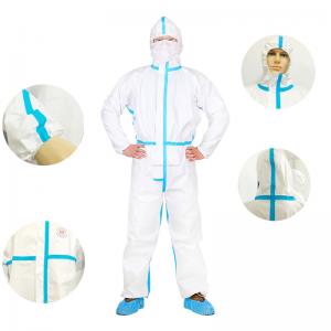 Non Woven SF Disposable Fiberglass Protection Clothing Disposable Body Suit For Men