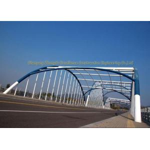 Q235 Q345 Frame Multi Trusses Prefab Steel Frame Bridge With Drawing