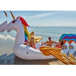 Inflatable Island Float Adult Water Toy 6 Person Inflatable Unicorn Pool Float